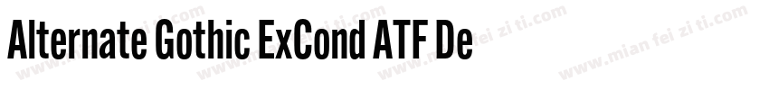 Alternate Gothic ExCond ATF Demi字体转换